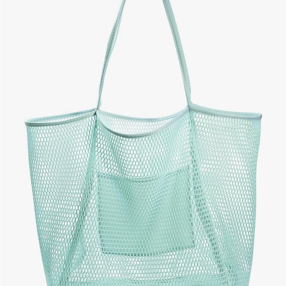 NWT Hoxis Mint Green Light Blue Mesh Bag